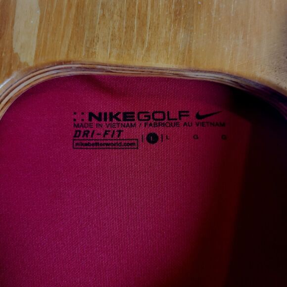 Nike Golf Dri Fit Red/Gray Polo Size Large - Preowned - Picture 3 of 3